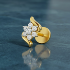 Captivating Swirl Diamond Nose Pin