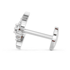 0.07 Ct Swirl Nose Pin 14K - White Gold