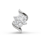 0.07 Ct Swirl Nose Pin 14K - White Gold