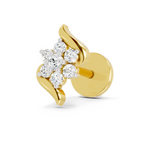 0.07 Ct Swirl Nose Pin 14K