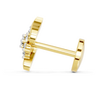 0.07 Ct Swirl Nose Pin 14K