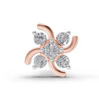 0.06 Ct Floral Stud Nose Pin 14K - Rose Gold