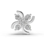 0.06 Ct Floral Stud Nose Pin 14K - White Gold