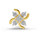 0.06 Ct Floral Stud Nose Pin 14K