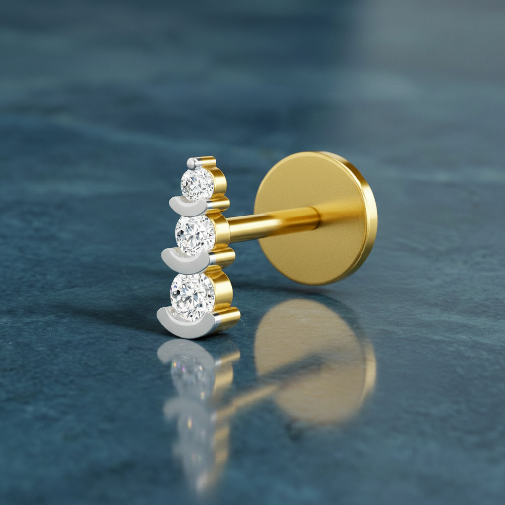 Refined Diamond Nose Pin