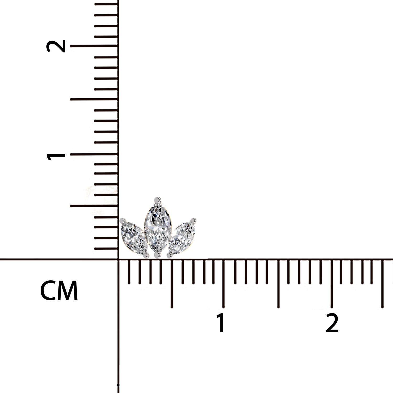 Gleaming Floral Diamond Nose Pin