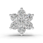 0.48 Carat floral cluster Diamond Nose Pin 14K - Rose Gold