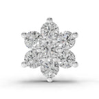 0.48 Carat floral cluster Diamond Nose Pin 14K
