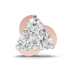 0.23 Carat floral cluster Diamond Nose Pin 14K Screw - Rose Gold