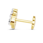 0.23 Carat floral cluster Diamond Nose Pin 14K Screw