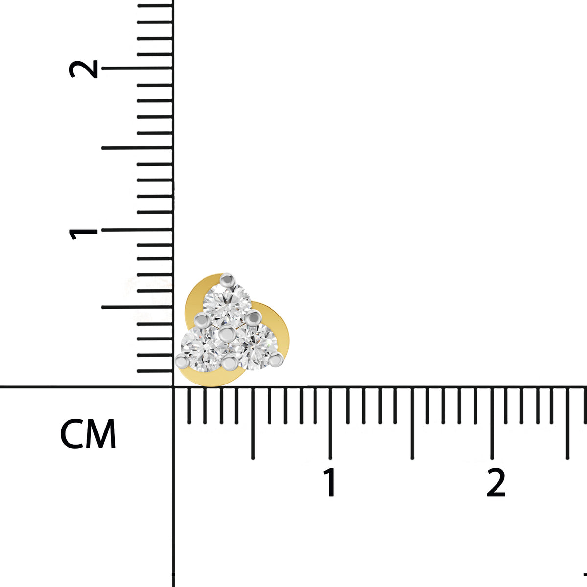Sparkling Floral Cluster Diamond Nose Pin
