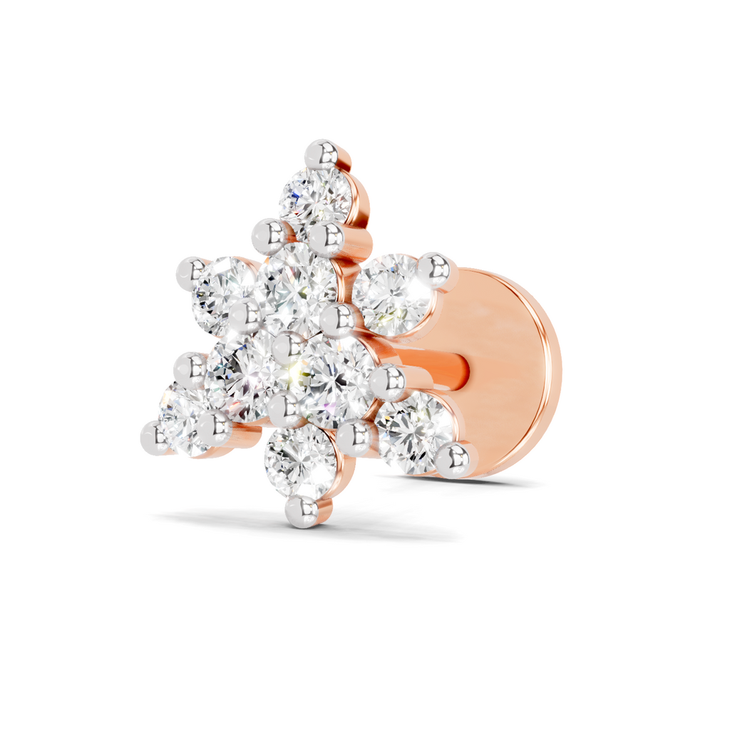 0.17 Carat Twinkle Diamond Nose Pin 14K - Rose Gold