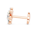 0.16 Carat Celestial Diamond Nose Pin 14K Screw - Rose Gold