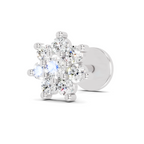 0.16 Carat Celestial Diamond Nose Pin 14K Screw - White Gold