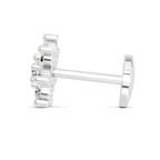 0.16 Carat Celestial Diamond Nose Pin 14K Screw - White Gold