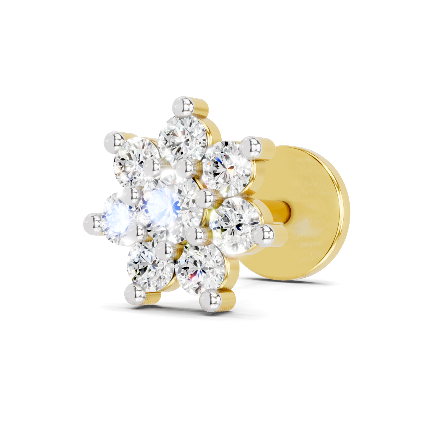0.16 Carat Celestial Diamond Nose Pin 14K Screw