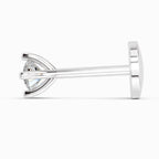 0.05 Carat Solitaire Diamond Nose Pin 14K - White Gold