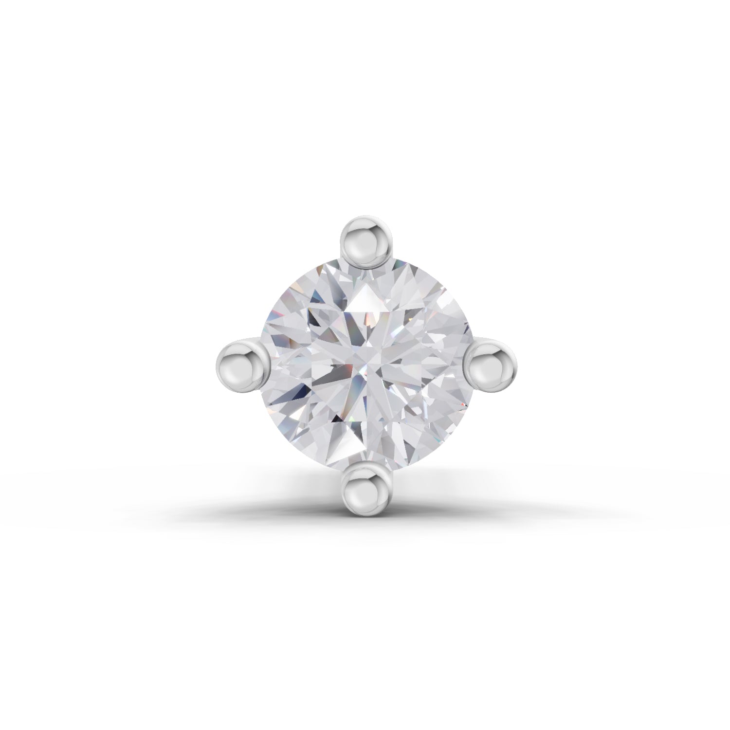 0.05 Carat Solitaire Diamond Nose Pin 14K