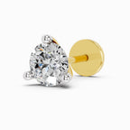 0.07 Carat 3 Prong Solitaire Diamond Nose Pin 14K
