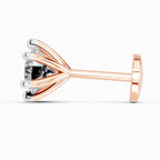 0.15 Carat 6 Prong Solitaire Diamond Nose Pin 14K - Rose Gold