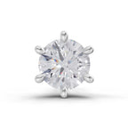 0.15 Carat 6 Prong Solitaire Diamond Nose Pin 14K - Rose Gold