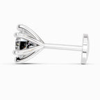 0.15 Carat 6 Prong Solitaire Diamond Nose Pin 14K - White Gold