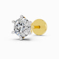 0.15 Carat 6 Prong Solitaire Diamond Nose Pin 14K