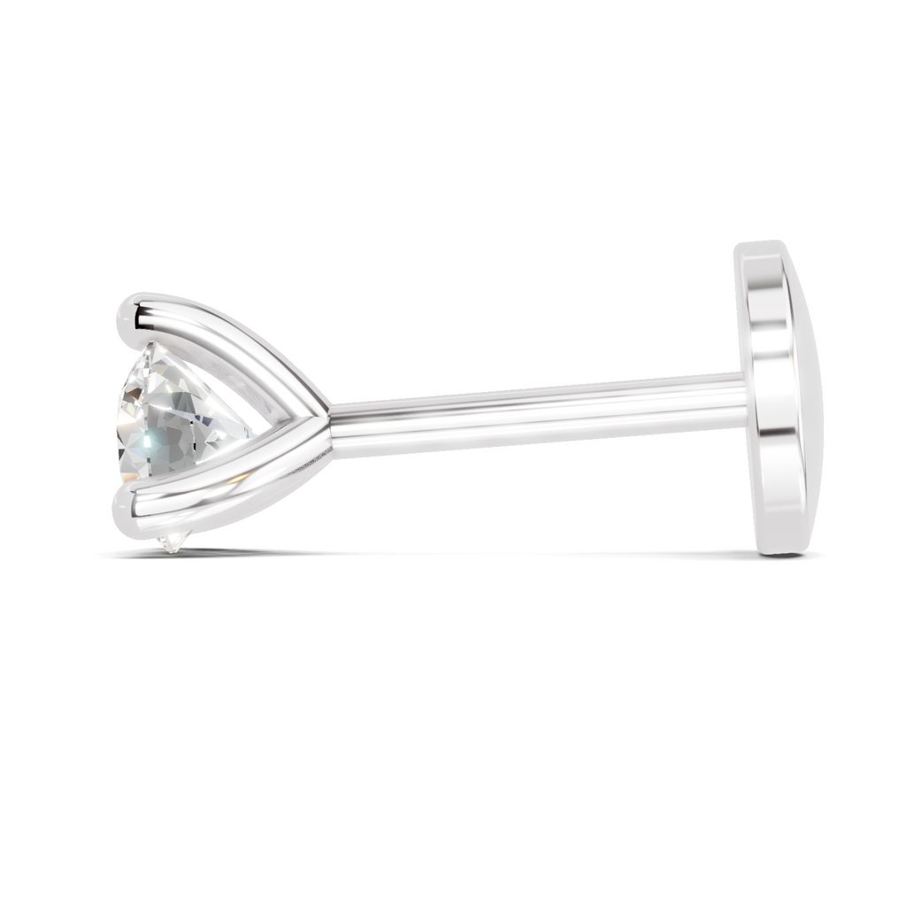 0.1 Carat Lumi Solitaire Diamond Nose Pin 14K - White Gold