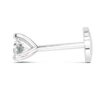 0.1 Carat Lumi Solitaire Diamond Nose Pin 14K - White Gold