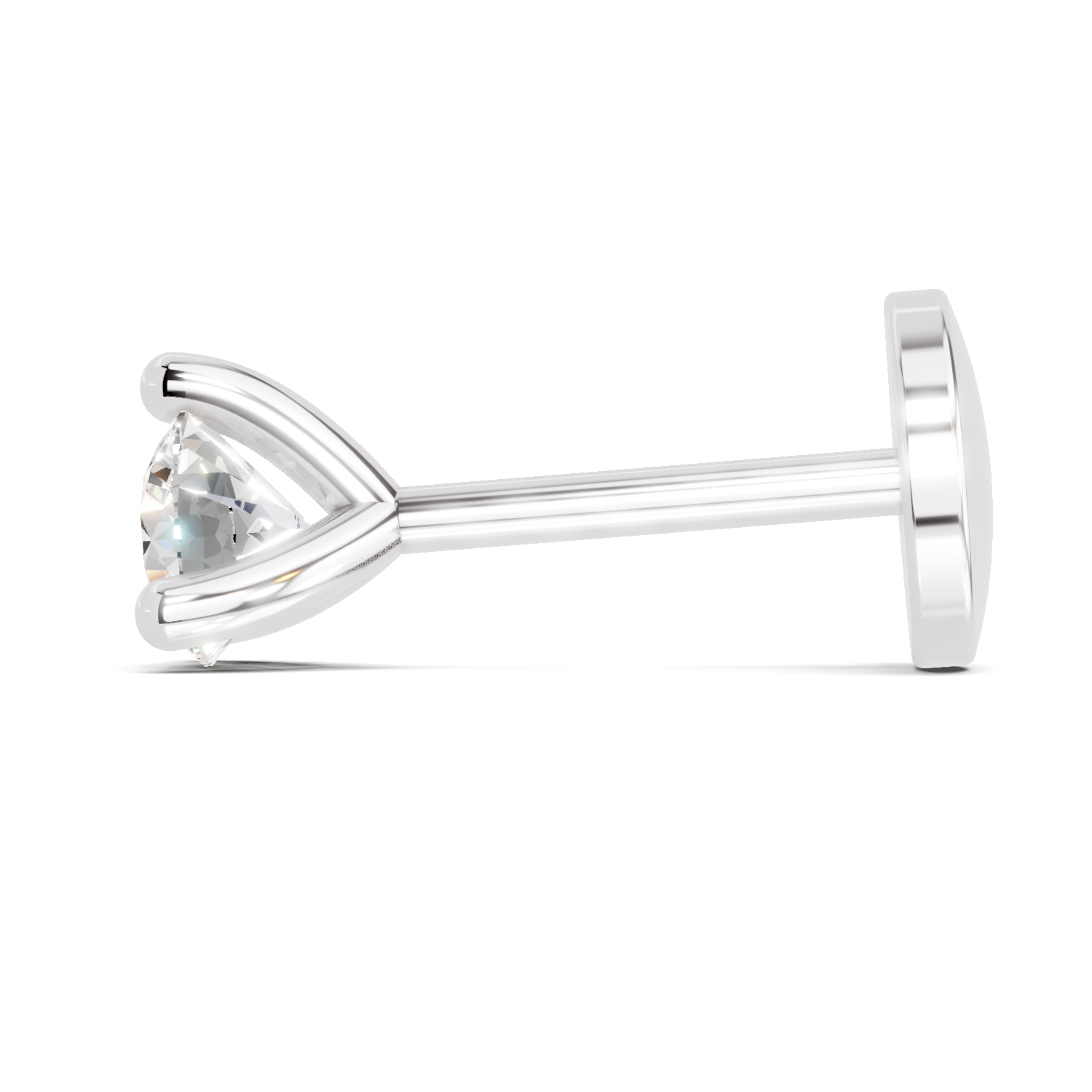0.1 Carat Lumi Solitaire Diamond Nose Pin 14K - White Gold