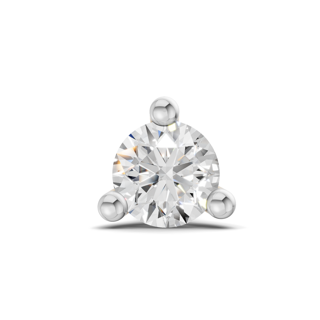 0.1 Carat Lumi Solitaire Diamond Nose Pin 14K - White Gold