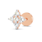 0.08 Carat Kite Cluster Labret Nosepin 14K - Rose Gold