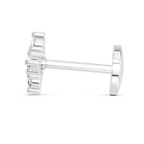 0.08 Carat Kite Cluster Labret Nosepin 14K - White Gold