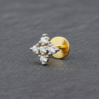 Pristine Kite Cluster Diamond Nose Pin
