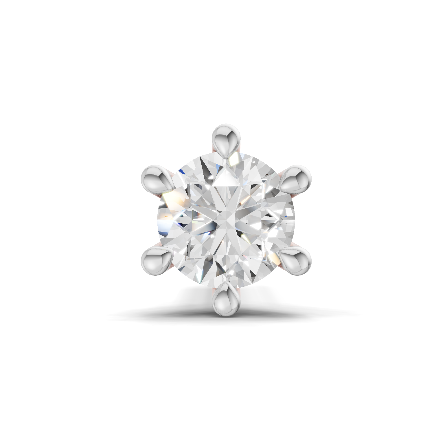 0.11 Carat Solitaire Nova Diamond Nose Pin 14K - Rose Gold