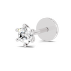 0.11 Carat Solitaire Nova Diamond Nose Pin 14K - White Gold