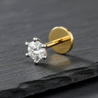Graceful Solitaire Diamond Nose Pin