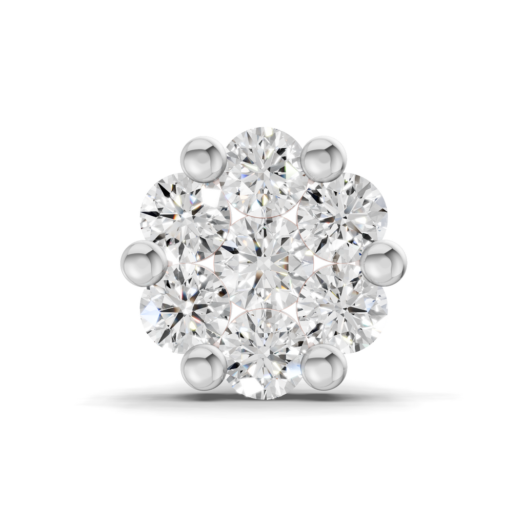 0.18 Carat Delicate Petal Cluster Nosepin 14K - Rose Gold