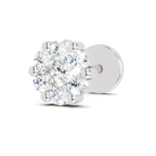 0.18 Carat Delicate Petal Cluster Nosepin 14K - White Gold