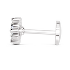 Glistening Petal Cluster Diamond Nose Pin