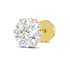 0.18 Carat Delicate Petal Cluster Nosepin 14K