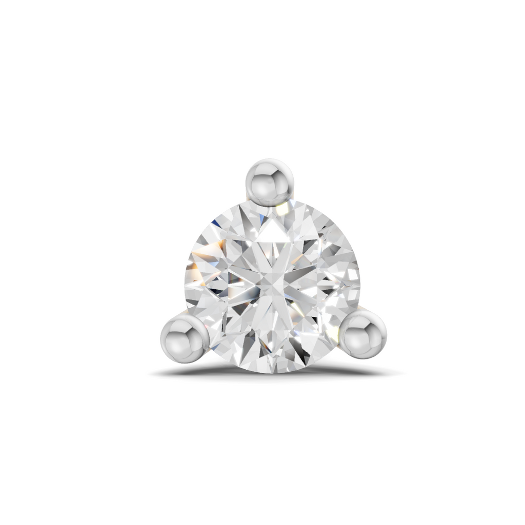 0.06 Carat Solitaire Diamond Nose Pin 14K - Rose Gold