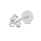 0.06 Carat Solitaire Diamond Nose Pin 14K - White Gold