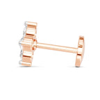 0.1 Carat Cluster Diamond Nose Pin 14K - Rose Gold