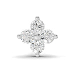 0.1 Carat Cluster Diamond Nose Pin 14K - White Gold