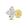 0.1 Carat Cluster Diamond Nose Pin 14K