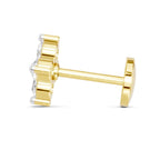 0.1 Carat Cluster Diamond Nose Pin 14K