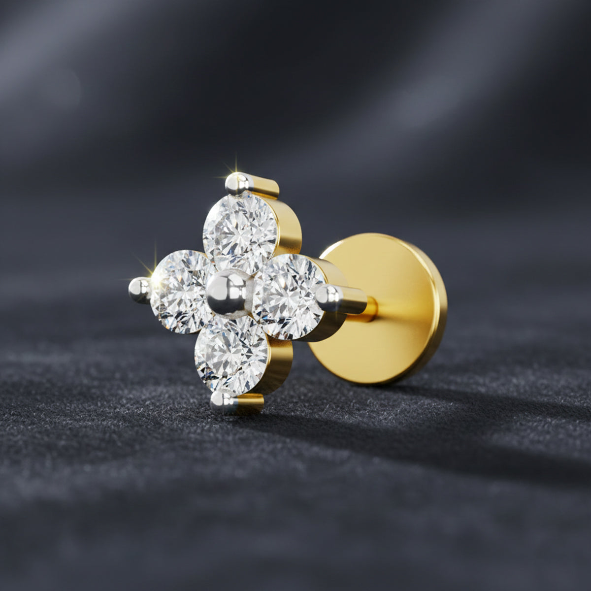 Classic Cluster Diamond Nose Pin