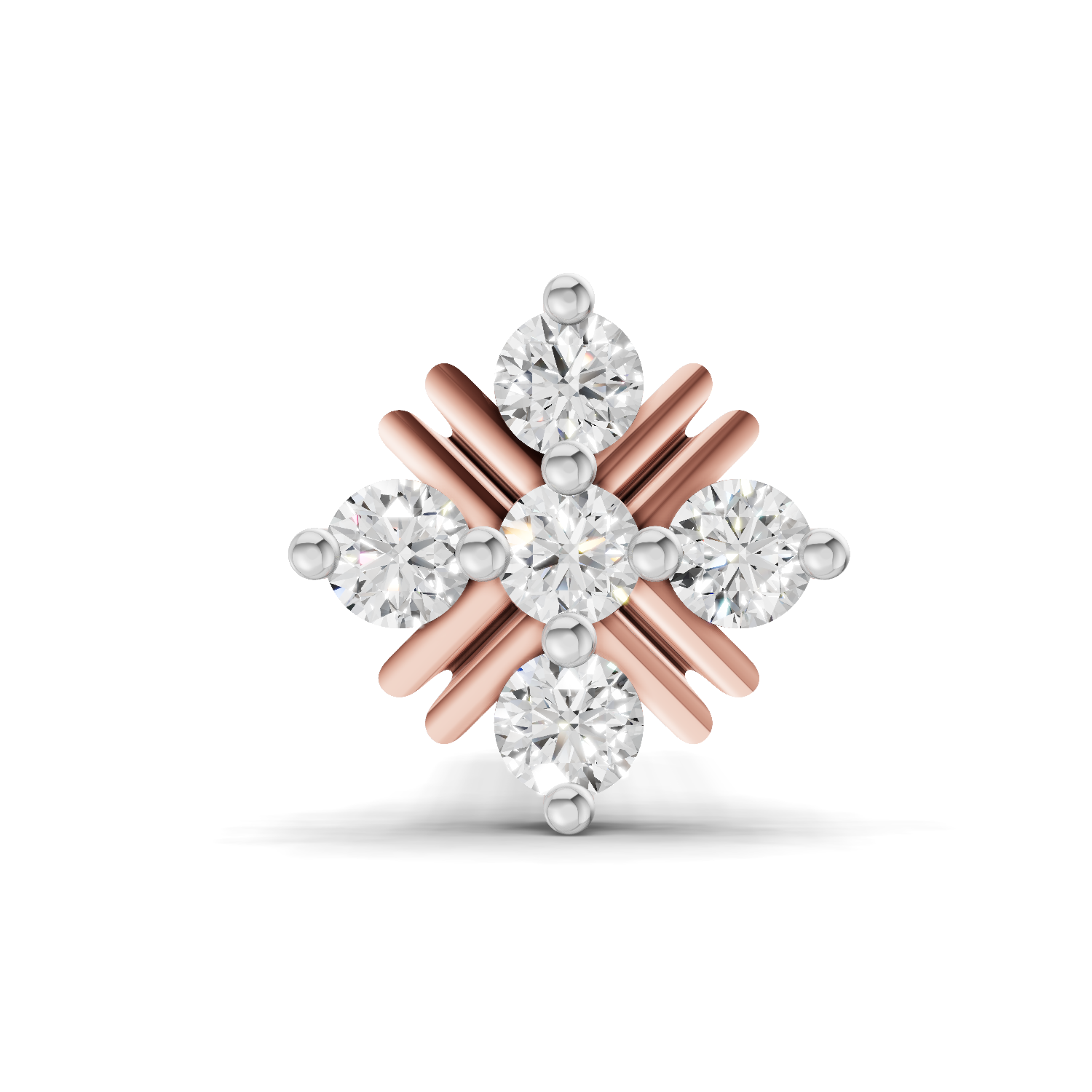 0.06 Carat Starlet Diamond Nose Pin 14K - Rose Gold