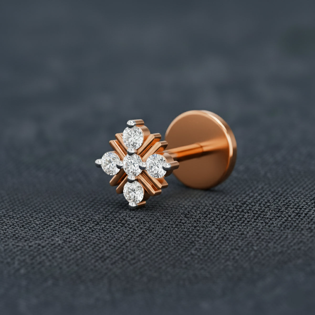 Majestic Diamond Nose Pin